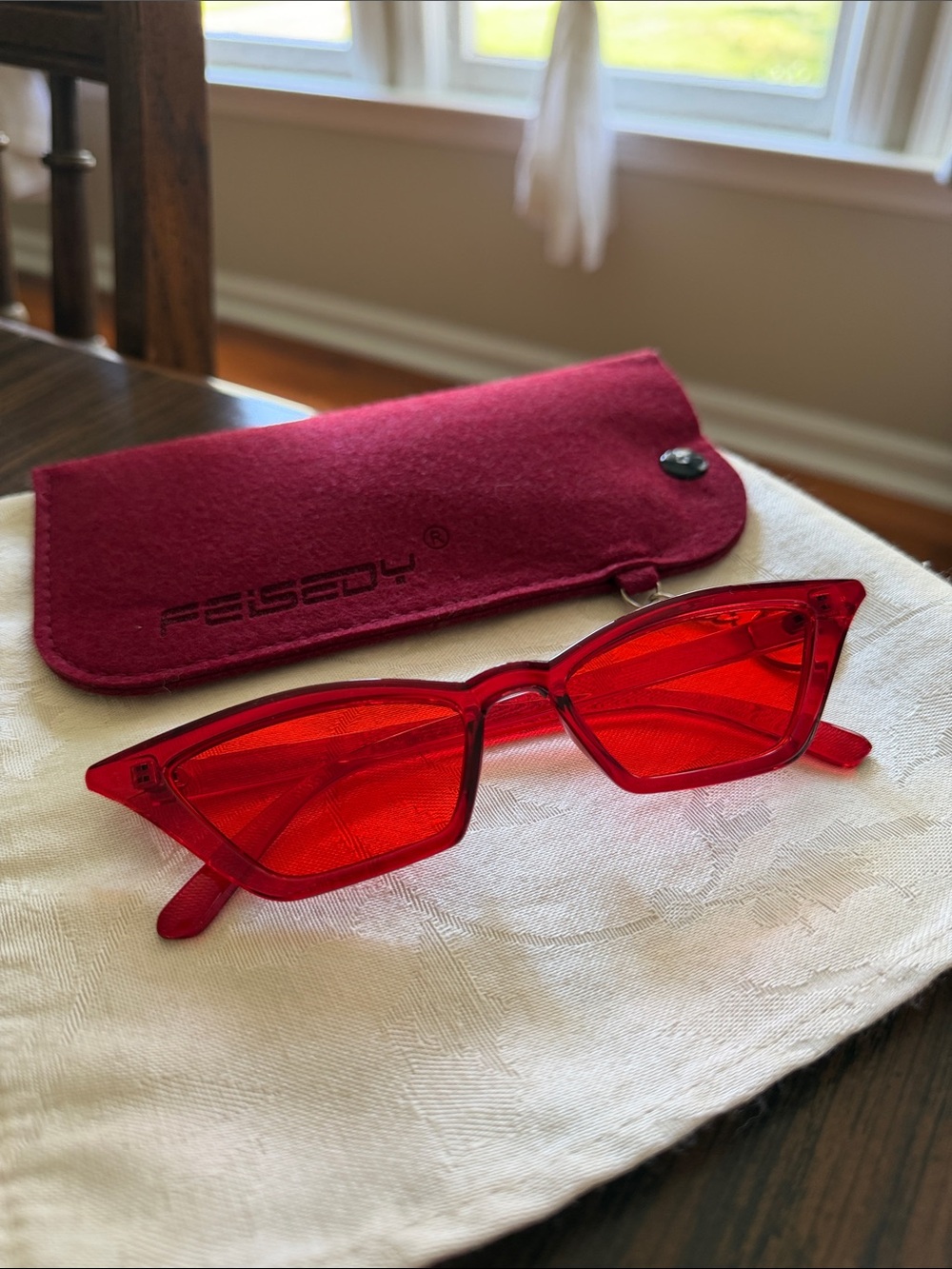 Red Cat-Eye Sunglasses – Bold Red Frames and Lenses